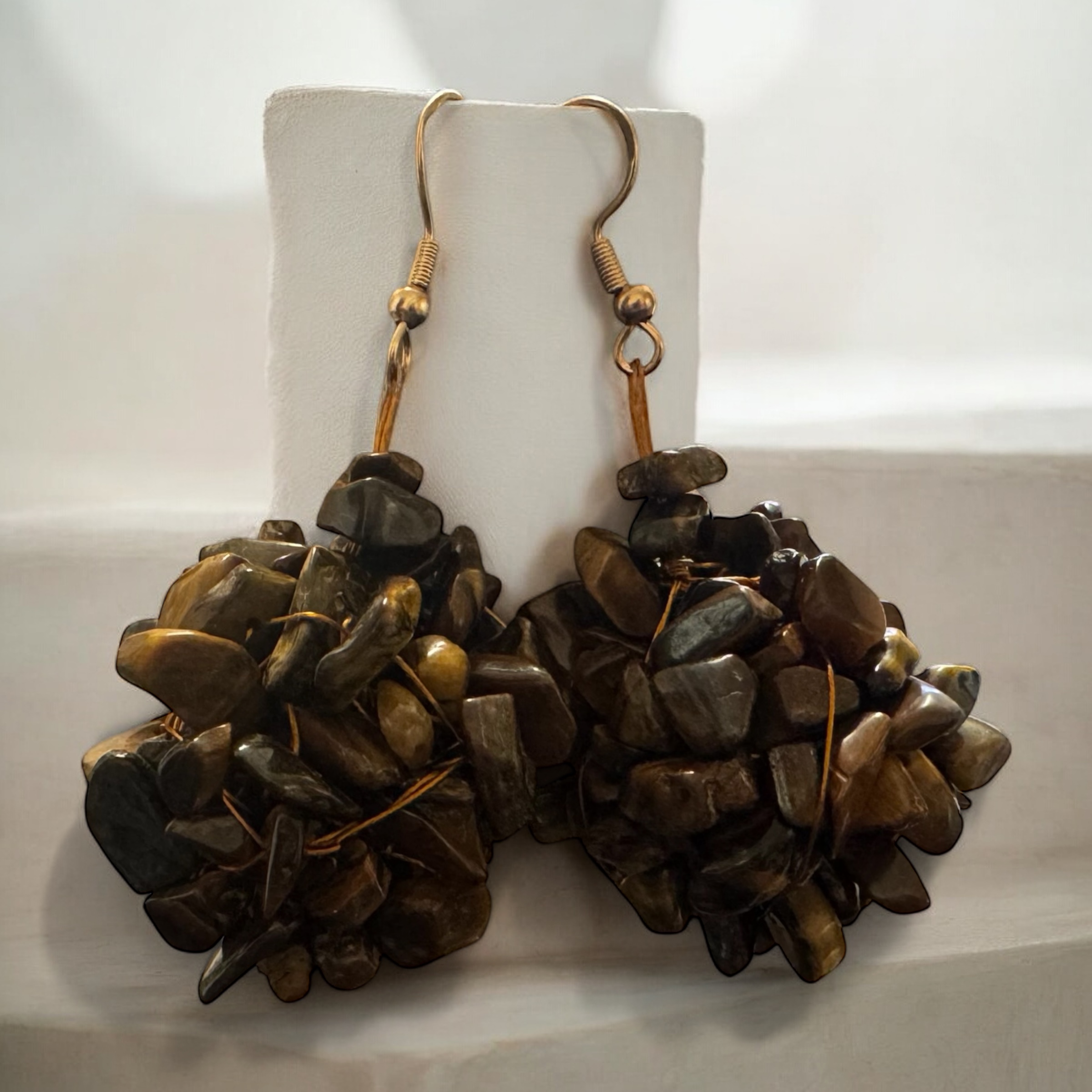 Gemstone Drop Earrings - Image 3