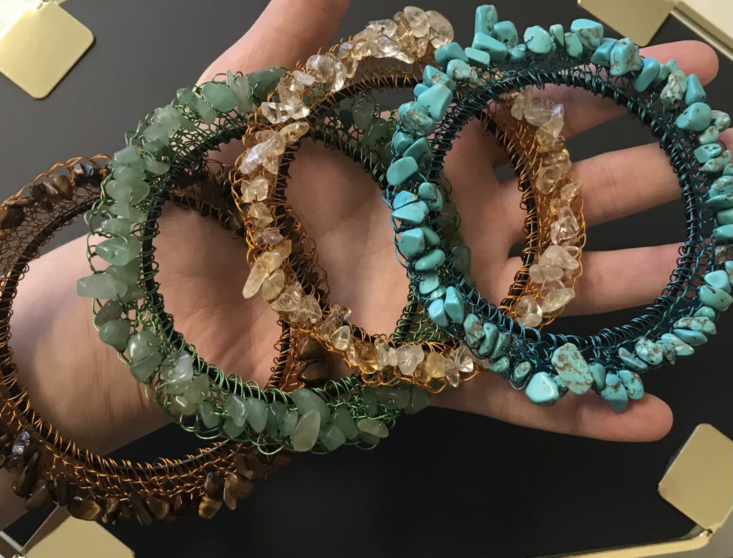 Gemstone Delicate Bangle Stack – Artisan Jewelry by Sarah Valley