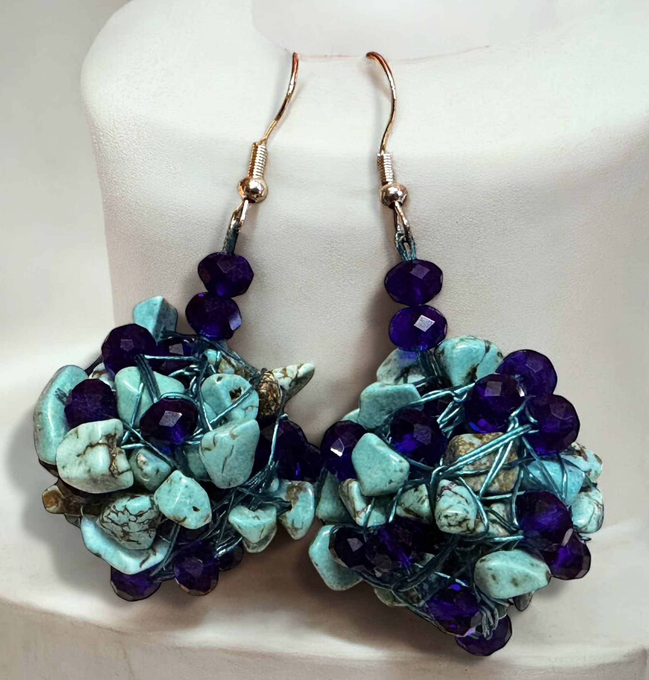 New Gemstone Crystal Drop Earrings for Women - Image 4