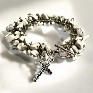 Gemstone Cross Bracelet – Faith & Serenity by Sarah Valley