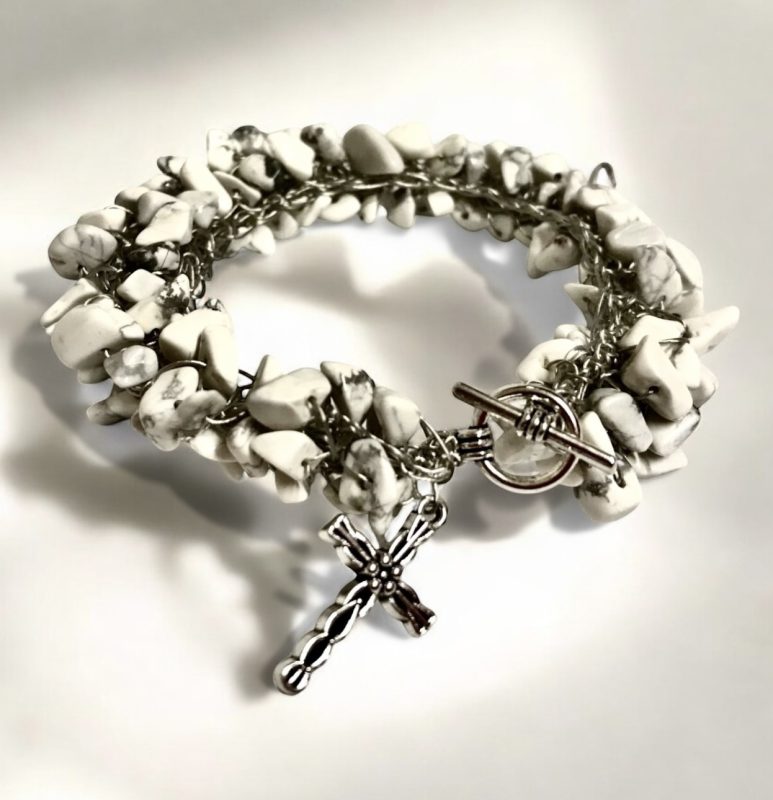 Gemstone Cross Bracelet – Faith & Serenity by Sarah Valley
