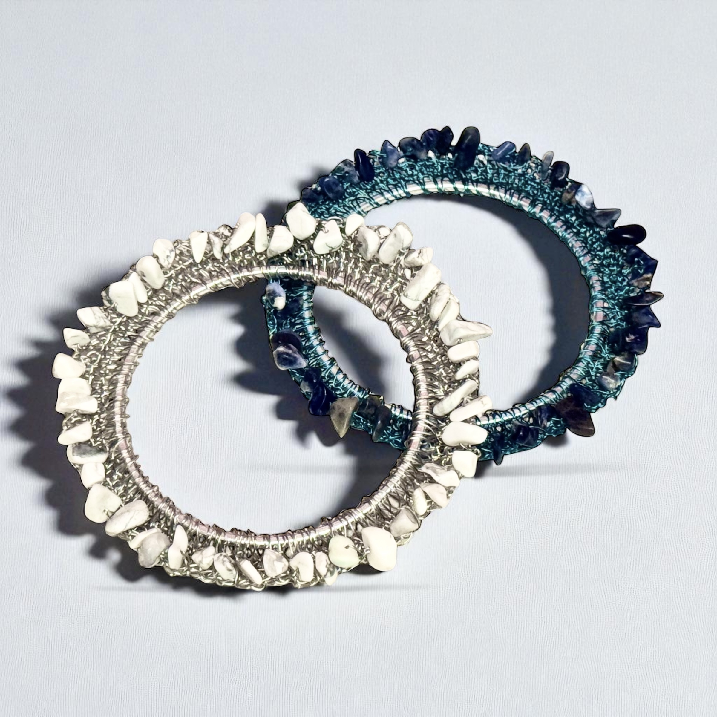 Gemstone Double Bangle Set - Image 3