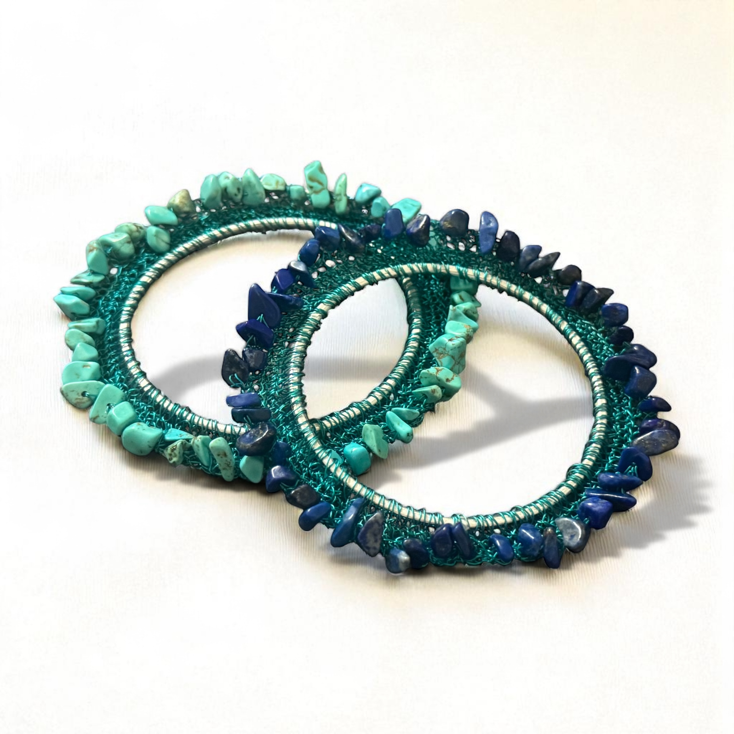 Gemstone Double Bangle Set - Image 5