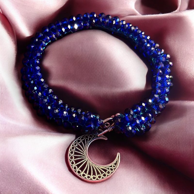 Bohemian Crystal Moonlight Bracelet – Celestial Elegance by Sarah Valley