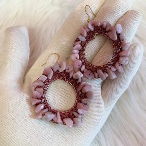 Mandala Earrings (Medium) - A-grade gemstones in 6cm design. Hypoallergenic elegance. #WearableArt by Sarah Valley UK