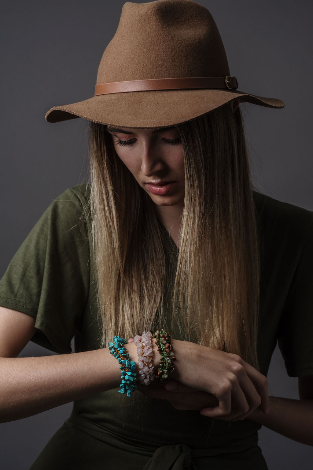 Trio Gemstone Bracelet Stack – Handcrafted Elegance by Sarah Valley