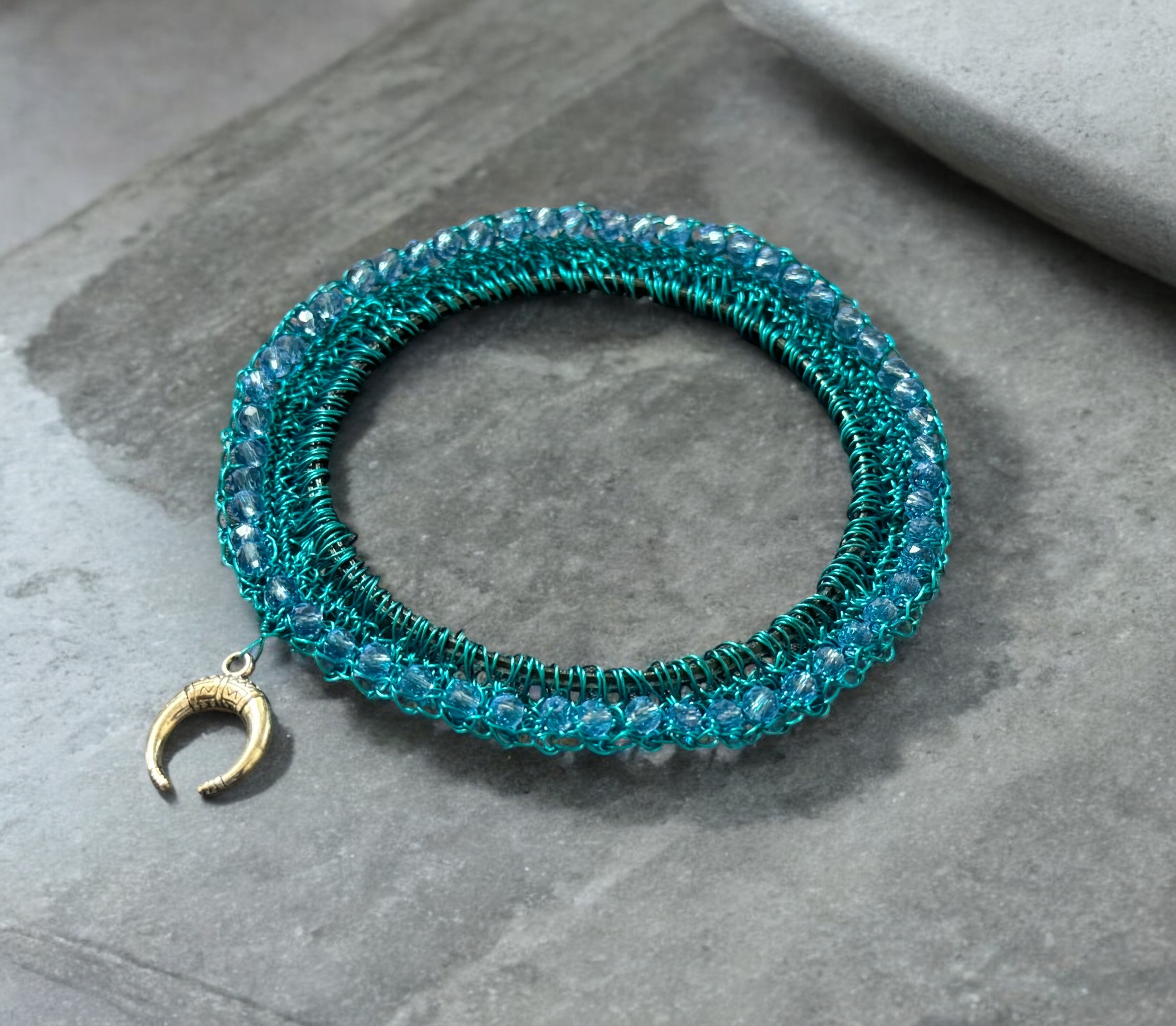 New Moon Phase Crystal Bangle - Image 2