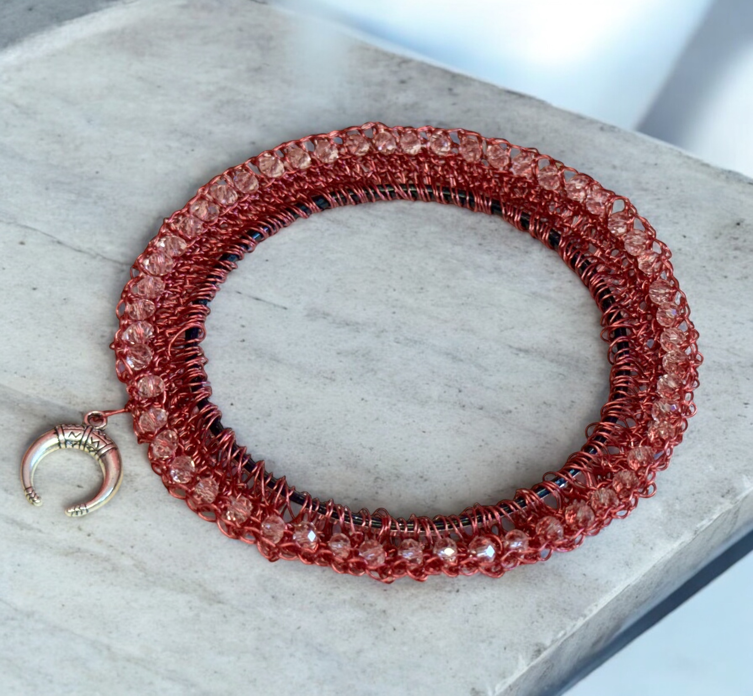 New Moon Phase Crystal Bangle - Image 4