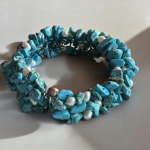 Gemstone and Freshwater Pearls Bracelet