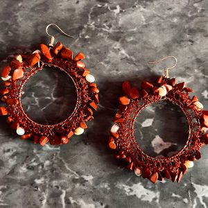 The Gemstone and Pearl Mandala Earrings combine unique gemstones with AA-grade pearls in a polished hoop design. Choose sterling silver or stainless steel hooks. Hypoallergenic & lightweight.