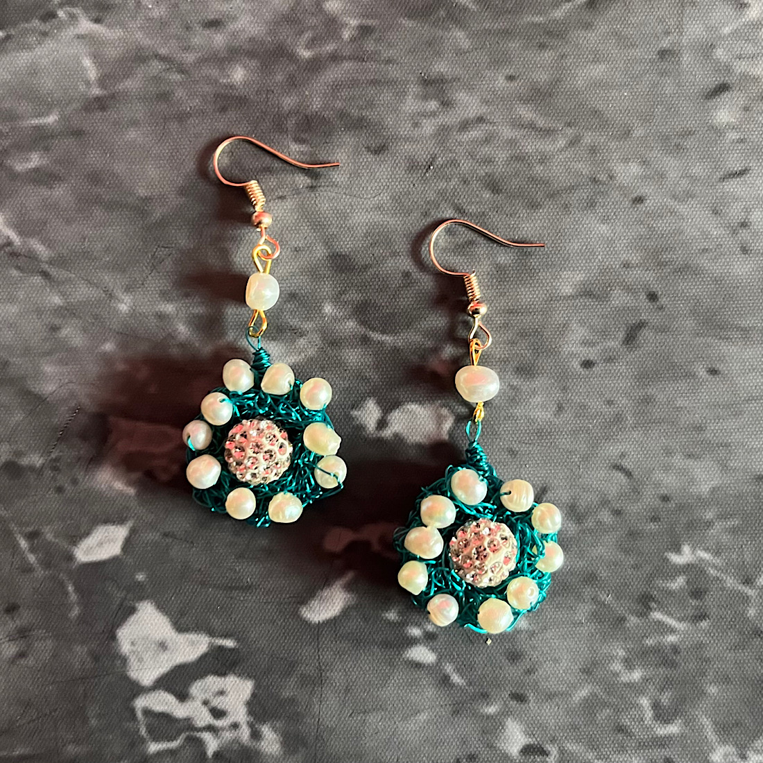 Bird Nest Pearl Earrings - Image 2