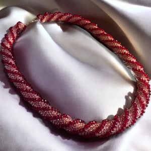 Bohemian Crystal Spiral Necklace