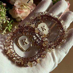 The Personalised Mandala Earrings feature your initials alongside authentic gemstones and Czech crystals. Choose between sterling silver or stainless steel hooks. Hypoallergenic & lightweight.