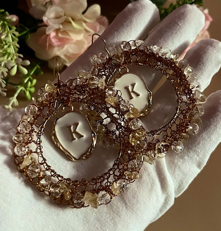 The Personalised Mandala Earrings feature your initials alongside authentic gemstones and Czech crystals. Choose between sterling silver or stainless steel hooks. Hypoallergenic & lightweight.