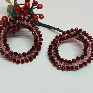 Eloquent Round Earrings – Bohemian Poetry in Crystal by Sarah Valley