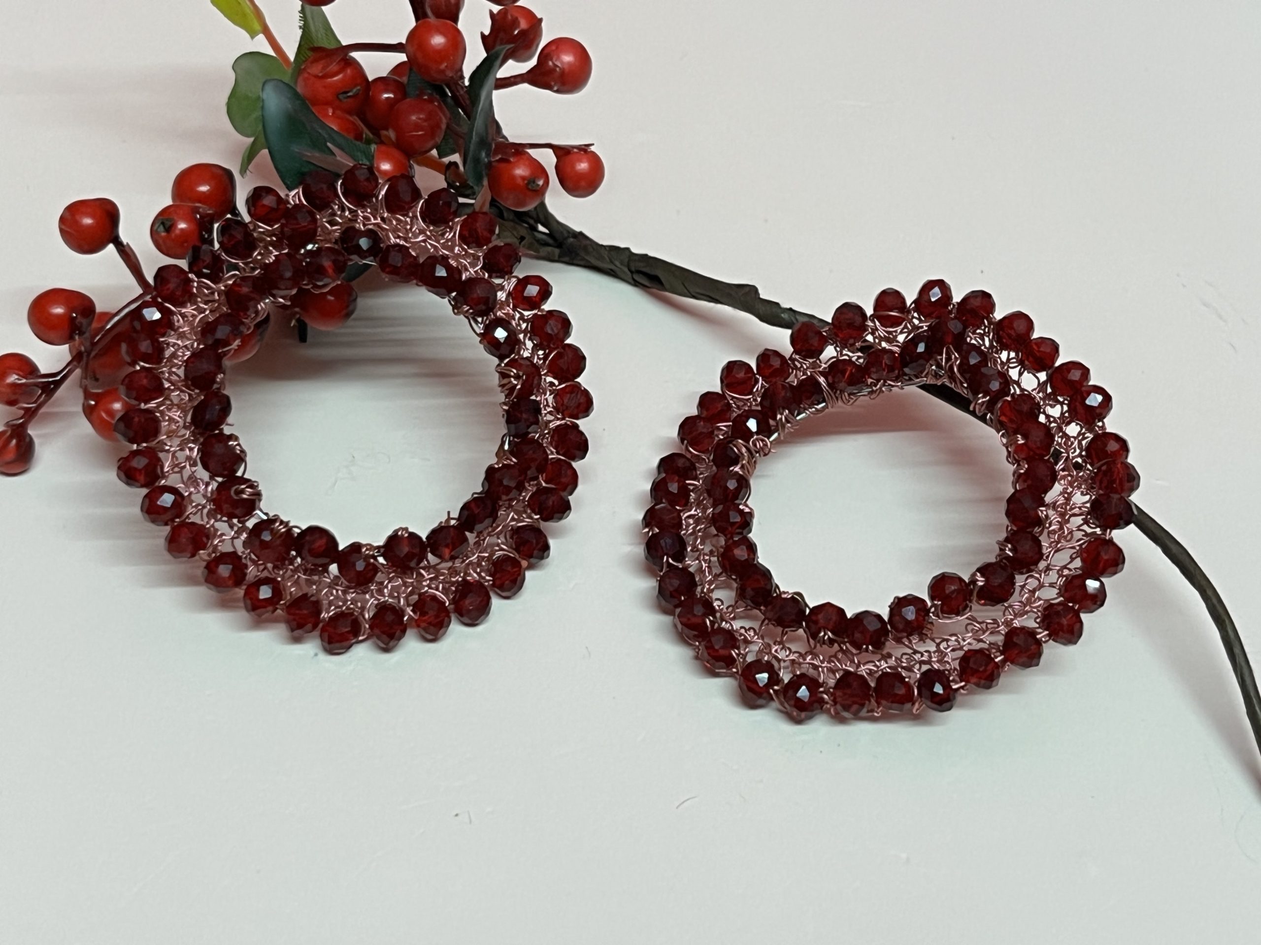 Eloquent Round Earrings – Bohemian Poetry in Crystal by Sarah Valley