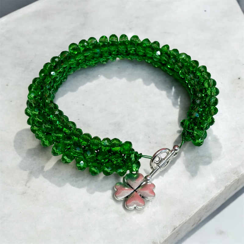 Four Leaf Clover Bracelet – Handcrafted Luck & Elegance