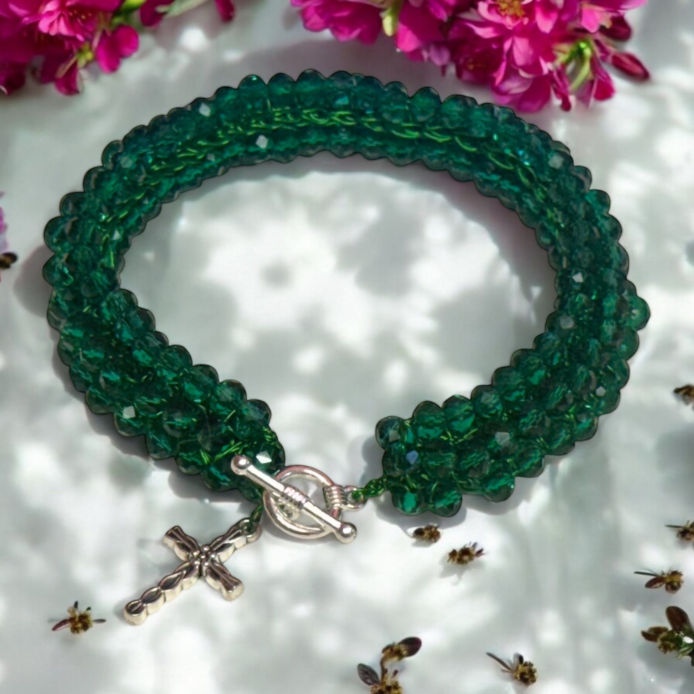 Bohemian Crystal Cross Bracelet - Image 2