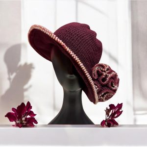 Small Brim Italian Cotton Flower Hat