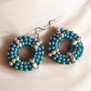 Angelic Mandala Pearl Earrings – Celestial Elegance by Sarah Valley