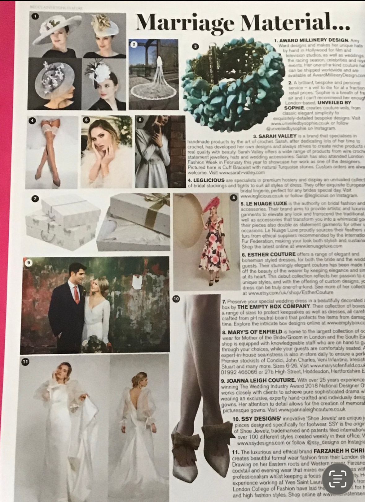 Sarah Valley wire crochet jewellery press coverage