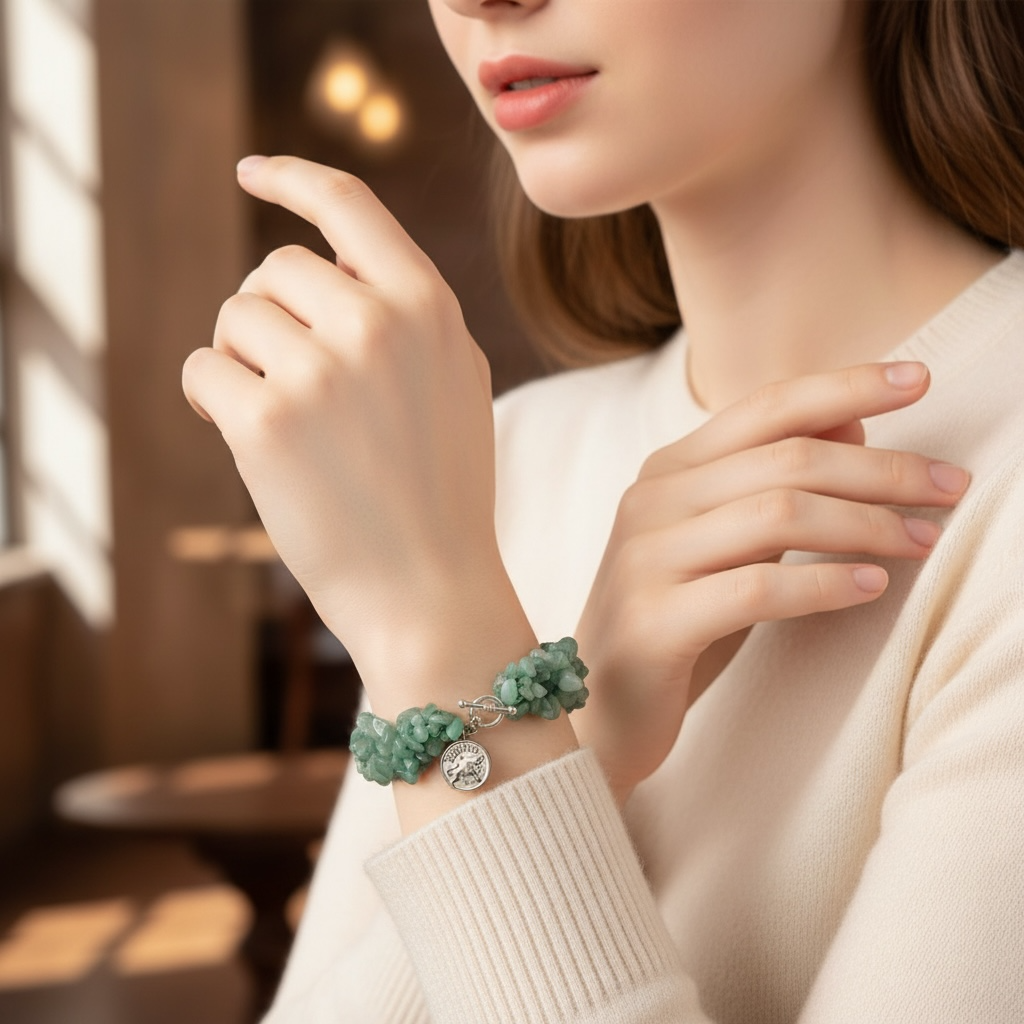 Handmade turquoise bracelet with Sagittarius zodiac charm